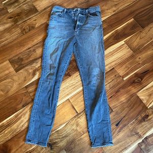 AGOLDE Pinched Waist Grey Skinny Jeans Size 28